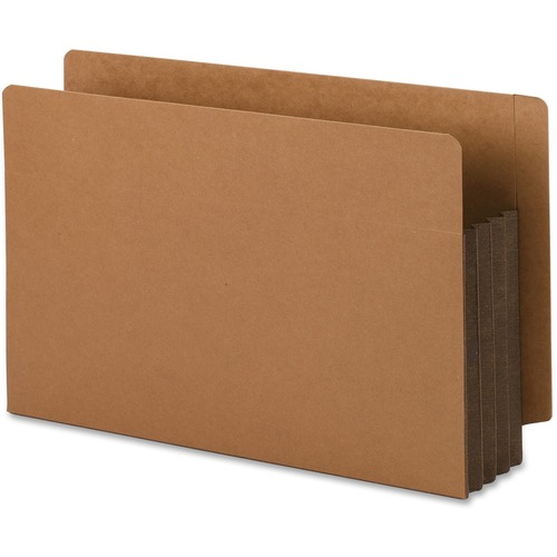3 1/2" Exp File Pockets, Straight Tab, Legal, Brown, 10/box