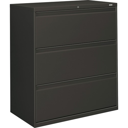 800 Series Three-Drawer Lateral File, 36w X 19-1/4d X 40-7/8h, Charcoal