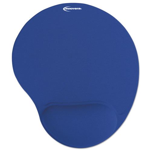 Mouse Pad W/gel Wrist Pad, Nonskid Base, 10-3/8 X 8-7/8, Blue