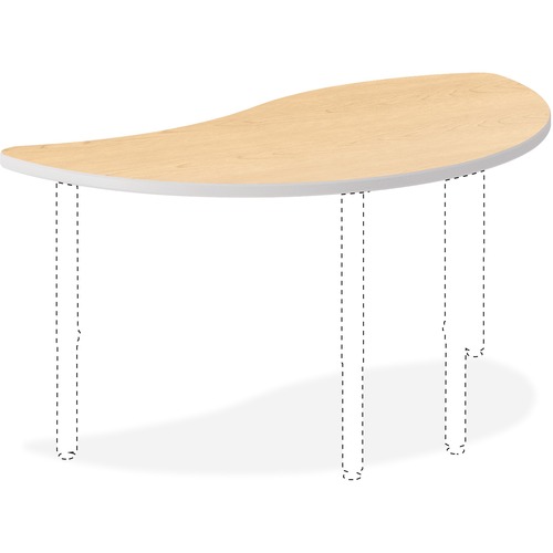 BUILD WISP SHAPE TABLE TOP, 54W X 30D, NATURAL MAPLE