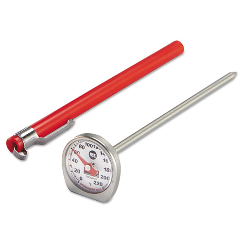 Dishwasher-Safe Industrial-Grade Analog Pocket Thermometer, 0f To 220f