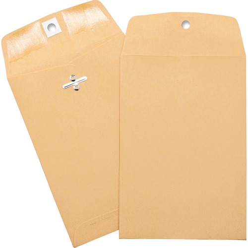 Envelopes w/Clasp,Hvy-duty,5"x7-1/2",100/BX,Brown Kraft