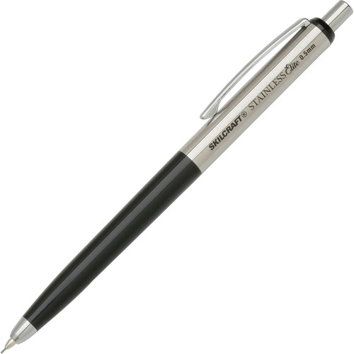 7520016558004, STAINLESS ELITE MECHANICAL PENCIL, 0.5 MM, BLACK, 3/PACK