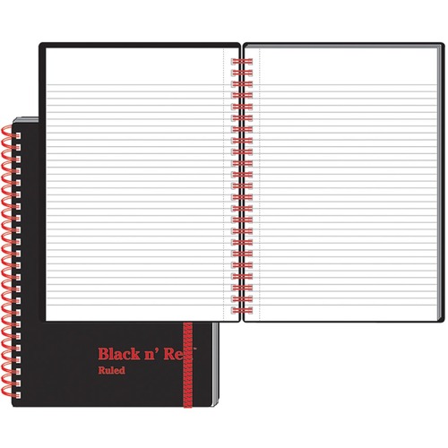 Twin Wire Poly Cover Notebook, Legal Rule, 8 1/4 X 5 5/8, White, 70 Sheets