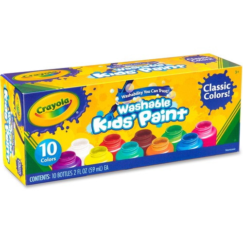 Washable Kids Paint, 2oz., 10/ST, Assorted