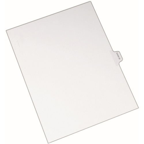 Index Dividers, Exhibit 26, Side Tab, 25/PK, White