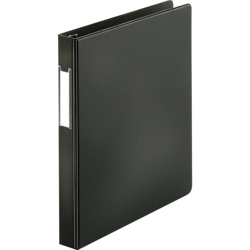 D-Ring Binder, w/Label Holder, Hvy-Dty, 1", 8-1Black