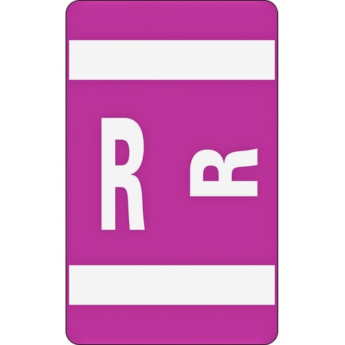 Alpha-Z Color-Coded Second Letter Labels, Letter R, Purple, 100/pack