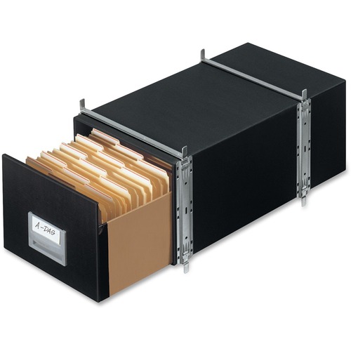 Staxonsteel Storage Box Drawer, Legal, Steel Frame, Black, 6/carton