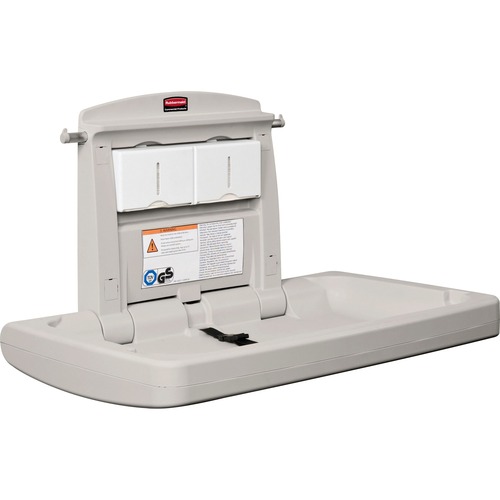 STURDY STATION 2 BABY CHANGING TABLE, 33.5 X 21.5, PLATINUM