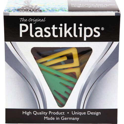 Plastiklips Paper Clips, Extra Large, Assorted Colors, 50/box