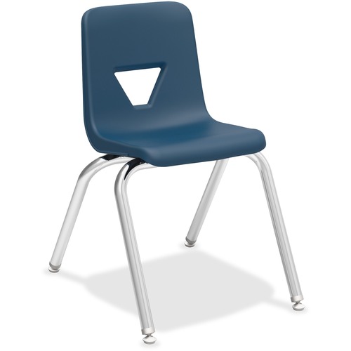 Student Chairs, Stacking, 15-7/8"x20-1/2"x27", 4/CT, Navy