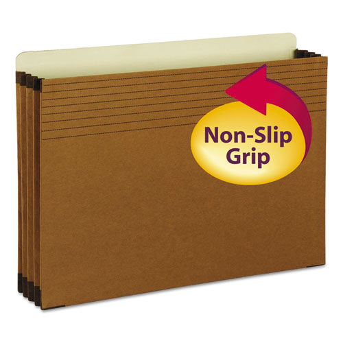 Easy Grip File Pocket, Legal, 3 1/2" Exp., Redrope, 25/box
