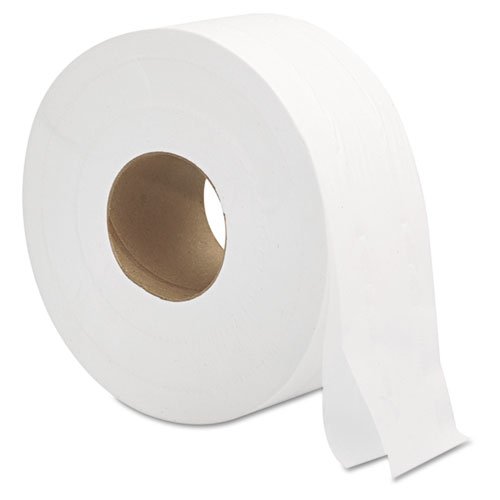 JUMBO ROLL BATH TISSUE, SEPTIC SAFE, 2-PLY, WHITE, 3.3" X 700 FT, 12/CARTON