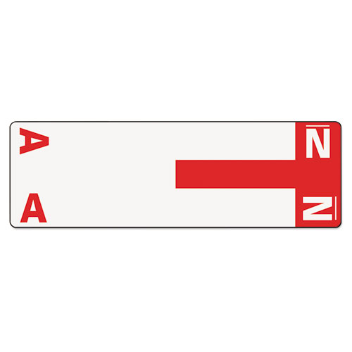 Alpha-Z Color-Coded First Letter Name Labels, A & N, Red, 100/pack