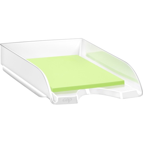 Letter Tray, Stackable, 10-1/10"Wx13-7/10"Lx2-3/5"L, White