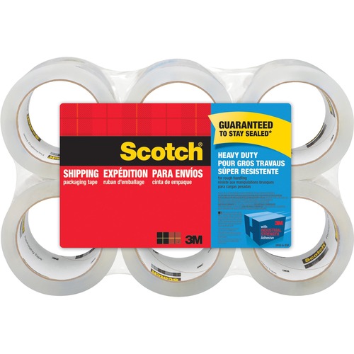 3850 HEAVY-DUTY PACKAGING TAPE, 3" CORE, 1.88" X 54.6 YDS, CLEAR, 6/PACK