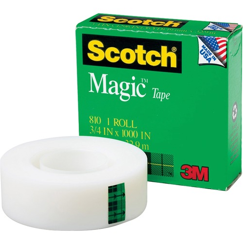 MAGIC TAPE REFILL, 1" CORE, 0.75" X 83.33 FT, CLEAR