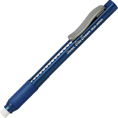 Clic Eraser Pencil-Style Grip Eraser, Blue