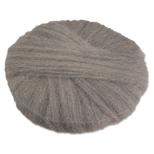 RADIAL STEEL WOOL PADS, GRADE 0 (FINE): CLEANING AND POLISHING, 17 IN DIA, GRAY