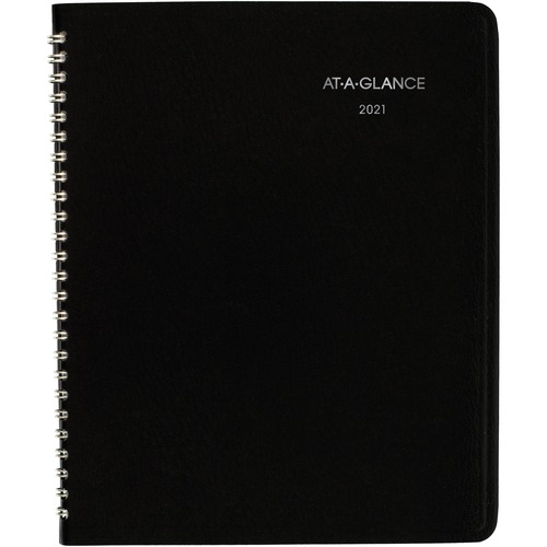 MONTHLY PLANNER, 8.75 X 7, BLACK, 2021