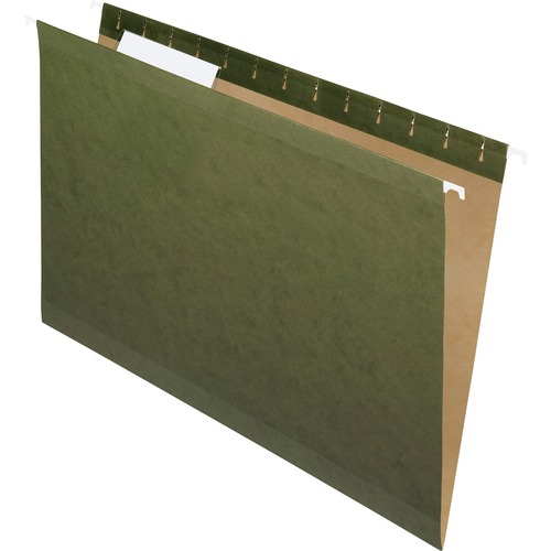 REINFORCED HANGING FILE FOLDERS, LEGAL SIZE, 1/3-CUT TAB, STANDARD GREEN, 25/BOX