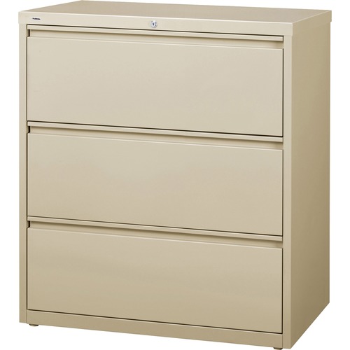 Lateral File, 3-Drawer, 36"x18-5/8"x40-1/4", Putty