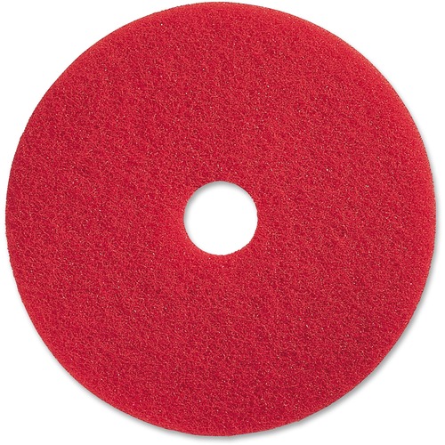 Genuine Joe  Floor Pads, f/Spray Buffing, 19", 5/CT, Red
