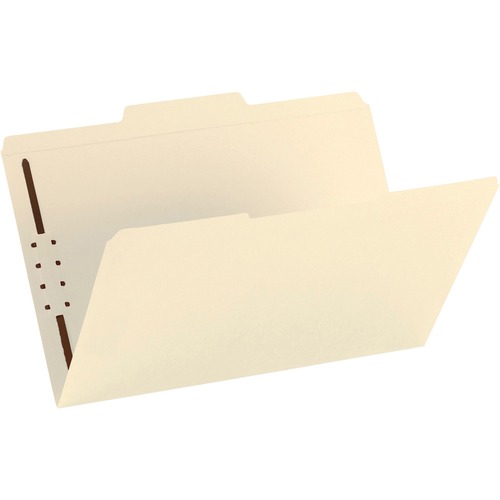 Folders, One Fastener, 1/3 Cut Assorted, Top Tab, Legal, Manila, 50/box