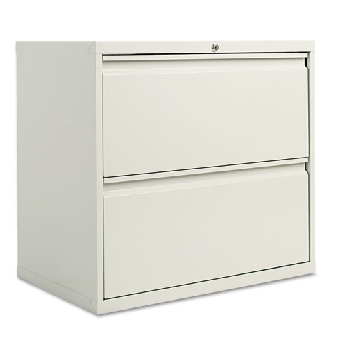 TWO-DRAWER LATERAL FILE CABINET, 30W X 18D X 28 3/8H, LIGHT GRAY