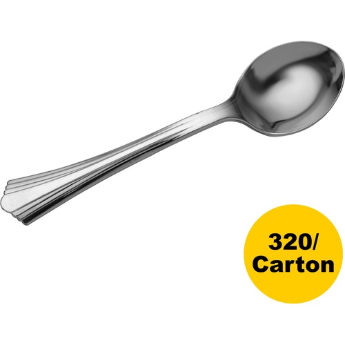 Spoons, Bagged, Plastic, 320/CT, Silver