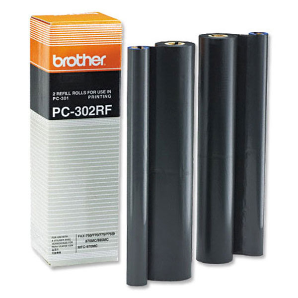 Brother PC-302RF Black OEM Thermal Fax Ribbons