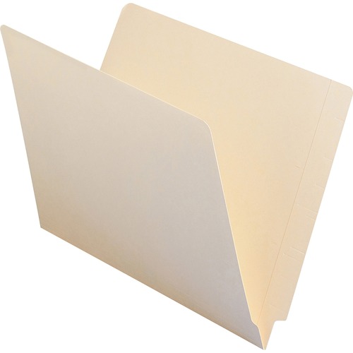 END TAB FOLDERS, REINFORCED STRAIGHT-CUT TAB, LETTER, MANILA, 100/BOX