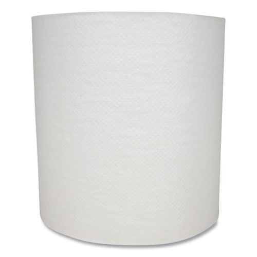 MORSOFT HARDWOUND TOWEL, 1-PLY, 8" X 700 FT, WHITE, 6 ROLLS/CARTON