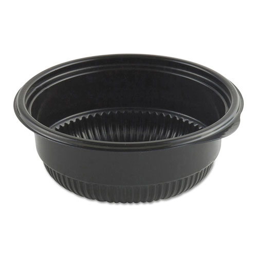 MICRORAVES INCREDI-BOWL BASE, 8 OZ, 4.75" DIA X 1.75"H, BLACK, 500/CARTON