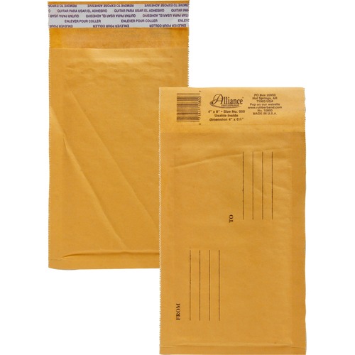 Envelopes,No. 000,Bubble Cushioned,4"x8"