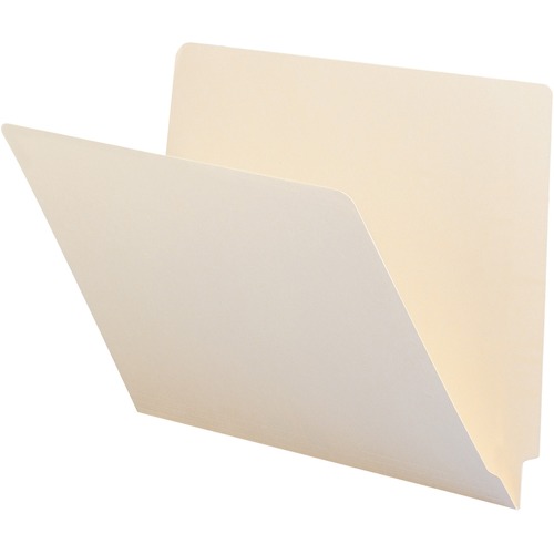 END TAB FOLDERS, SINGLE-PLY STRAIGHT-CUT TAB, LETTER, MANILA, 100/BOX