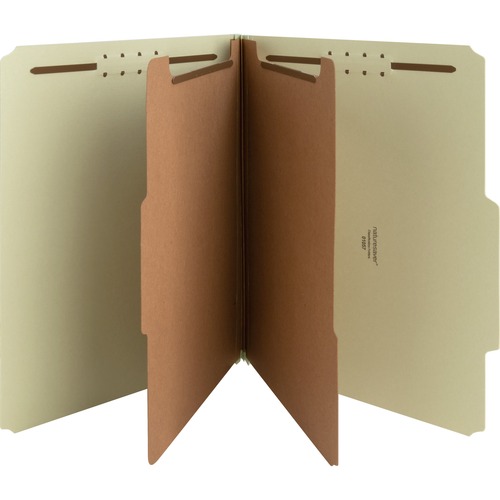 Classification Folder, 2" Exp., Letter, 2-Div, 10/BX, GYGN