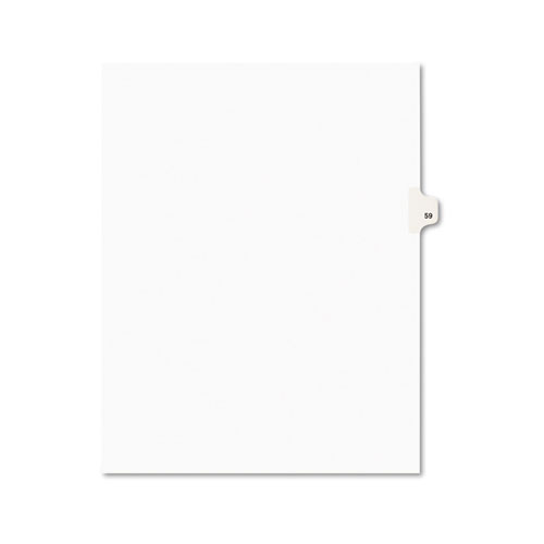 Avery-Style Legal Exhibit Side Tab Divider, Title: 59, Letter, White, 25/pack