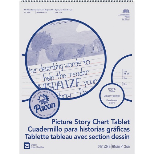Picture Story Chart Tablet, 24"x32", 1-1/2" Rld, 25/Shts, WE