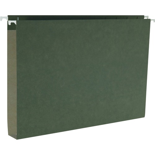 One Inch Capacity Box Bottom Hanging File Folders, Legal, Green, 25/box