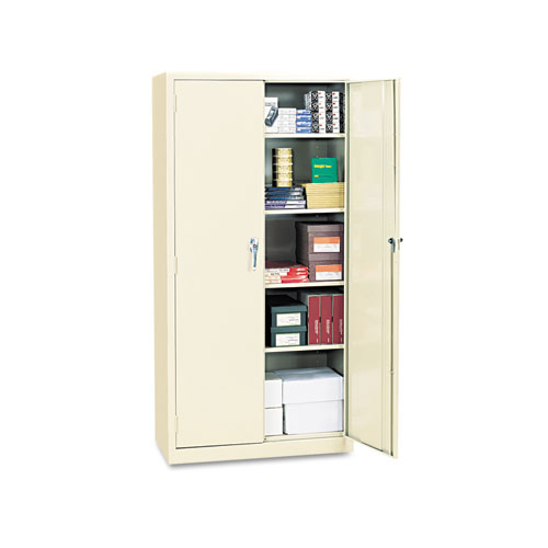 Assembled 72" High Storage Cabinet, W/adjustable Shelves, 36w X 18d, Putty