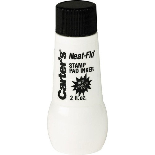 NEAT-FLO DAB-ON STAMP INKER, 2 OZ (59.15 ML) BOTTLE, BLACK