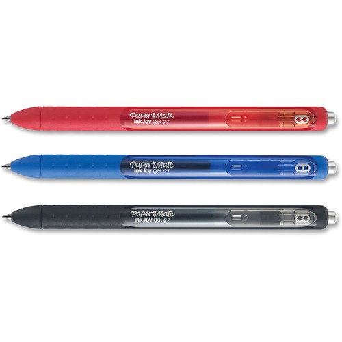 Pen, Gel, 0.7mm, Retractable, InkJoy, 3/PK, Assorted