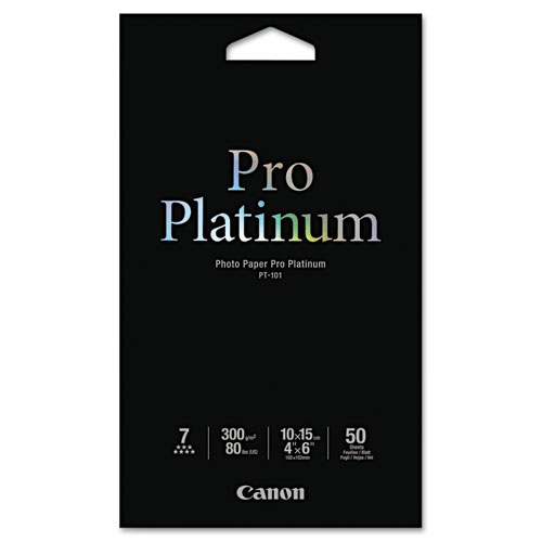 Photo Paper Pro Platinum, High Gloss, 4 X 6, 80 Lb., White, 50 Sheets/pack