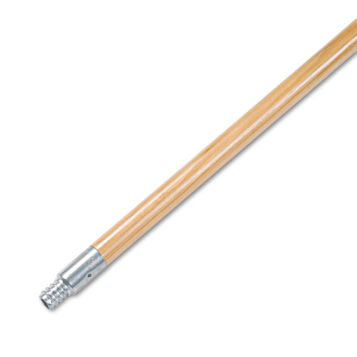 Metal Tip Threaded Hardwood Broom Handle, 15/16" Dia X 60" Long