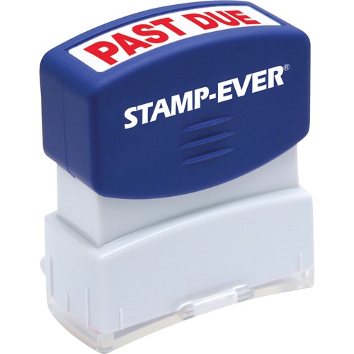 Stamp, Pre-Inked, "PAST DUE", 9/16"x1-11/16" Imp, Red