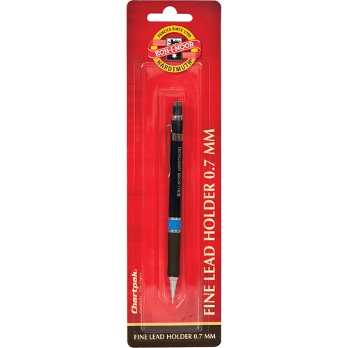 Mechanical Pencils, Rubber Grip, Black/Silver