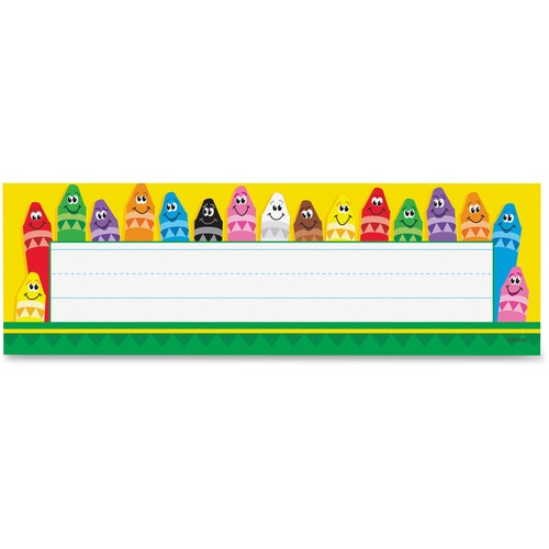 Colorful Crayons Nameplates, 36/PK, Multi