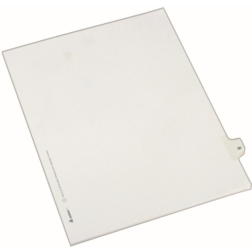 Allstate-Style Legal Exhibit Side Tab Divider, Title: 30, Letter, White, 25/pack